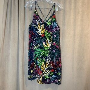 Topshop Multicolor Tropical Mini Dress Rio Vacation Vibes floral NWT strappy